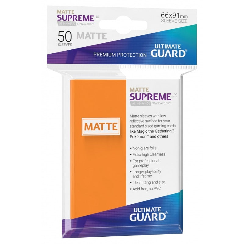Ultimate Guard - Supreme UX Sleeves Standard Size - Matte - Orange (50)