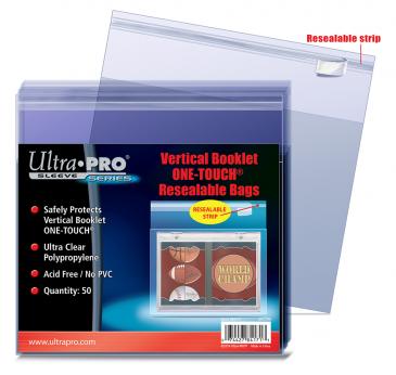 Vertical Booklet One-Touch Resealable Bags 50 ct
