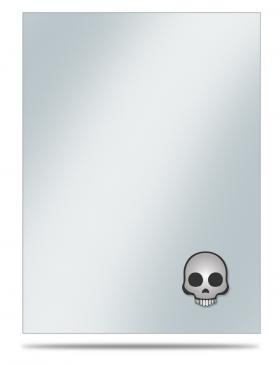 Printed Deck Protector Sleeve Covers - Emoji Skull (50 ct)