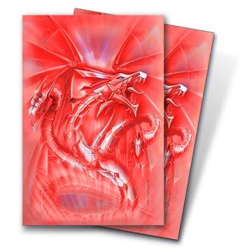 Red Diamond Dragon Small Deck Protectors by Monte Moore 50ct