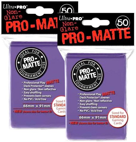 100ct Pro-Matte Purple Standard Deck Protectors