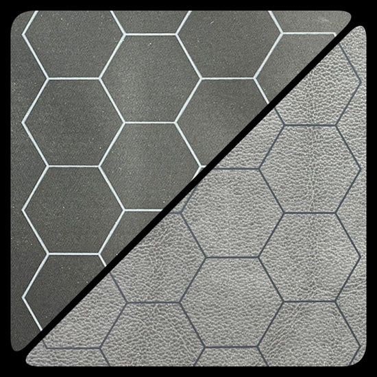 Chessex: Reversible Battlemat 1 - Hex Black-Grey