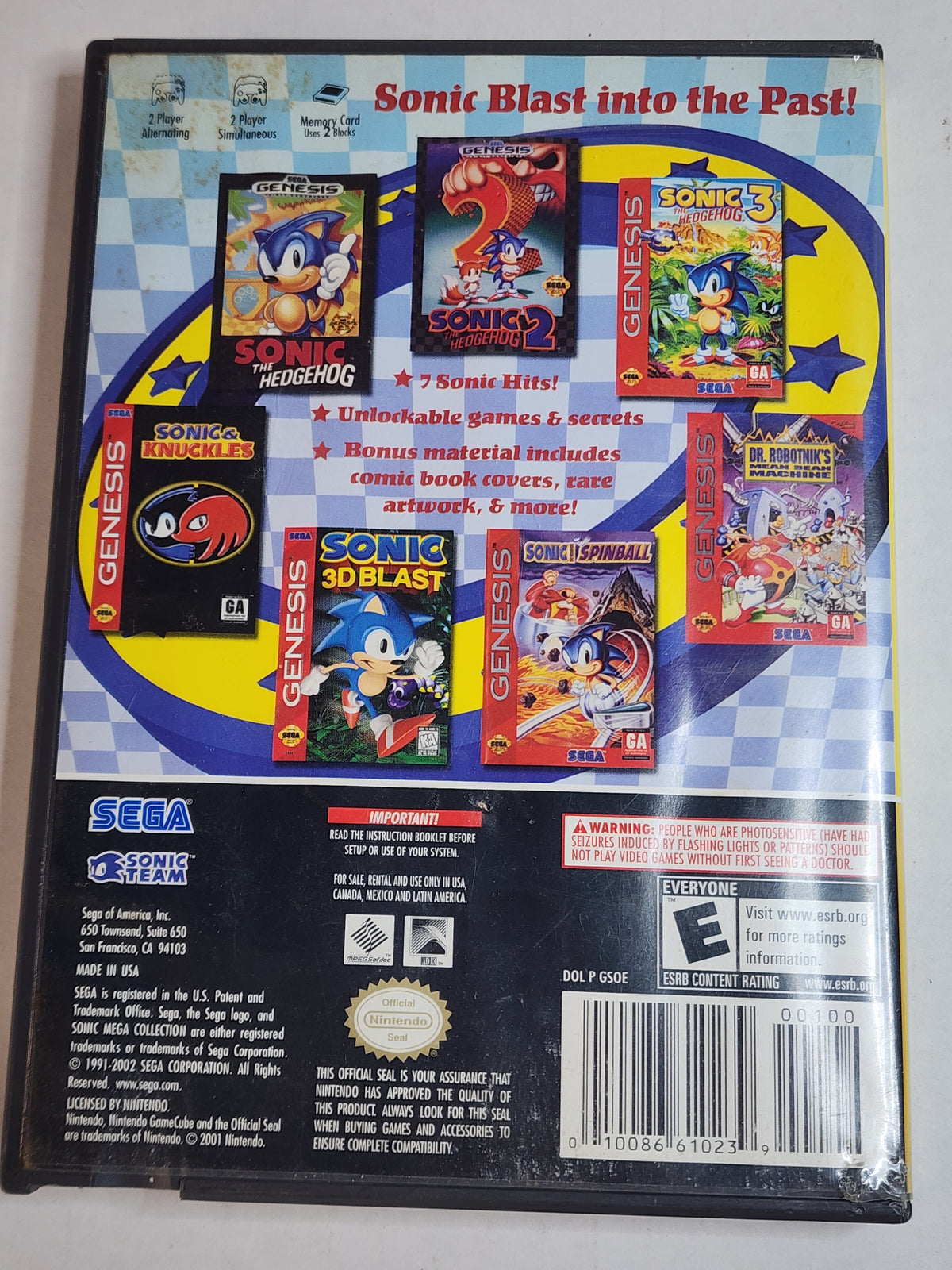 Sonic Mega Collection (Gamecube) (Complete In Box)