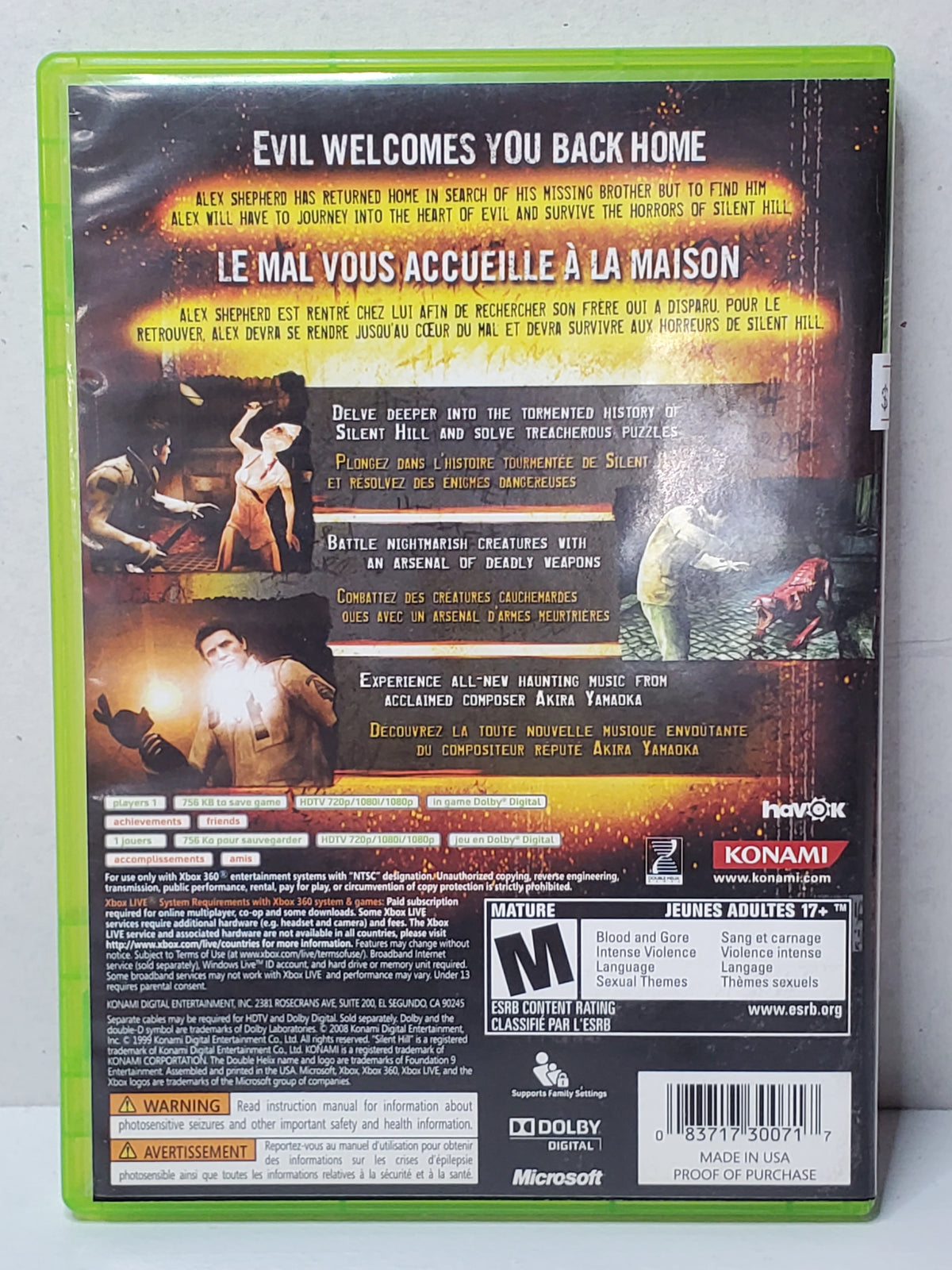 Silent Hill: Homecoming [In-Box] (Xbox 360)