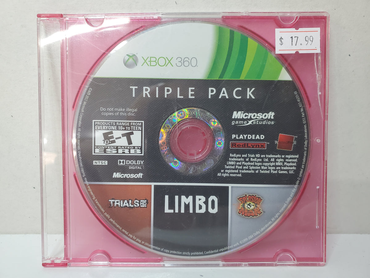Trials HD, Limbo, and 'Splosion Man Triple Pack (Xbox 360) [Disc Only]