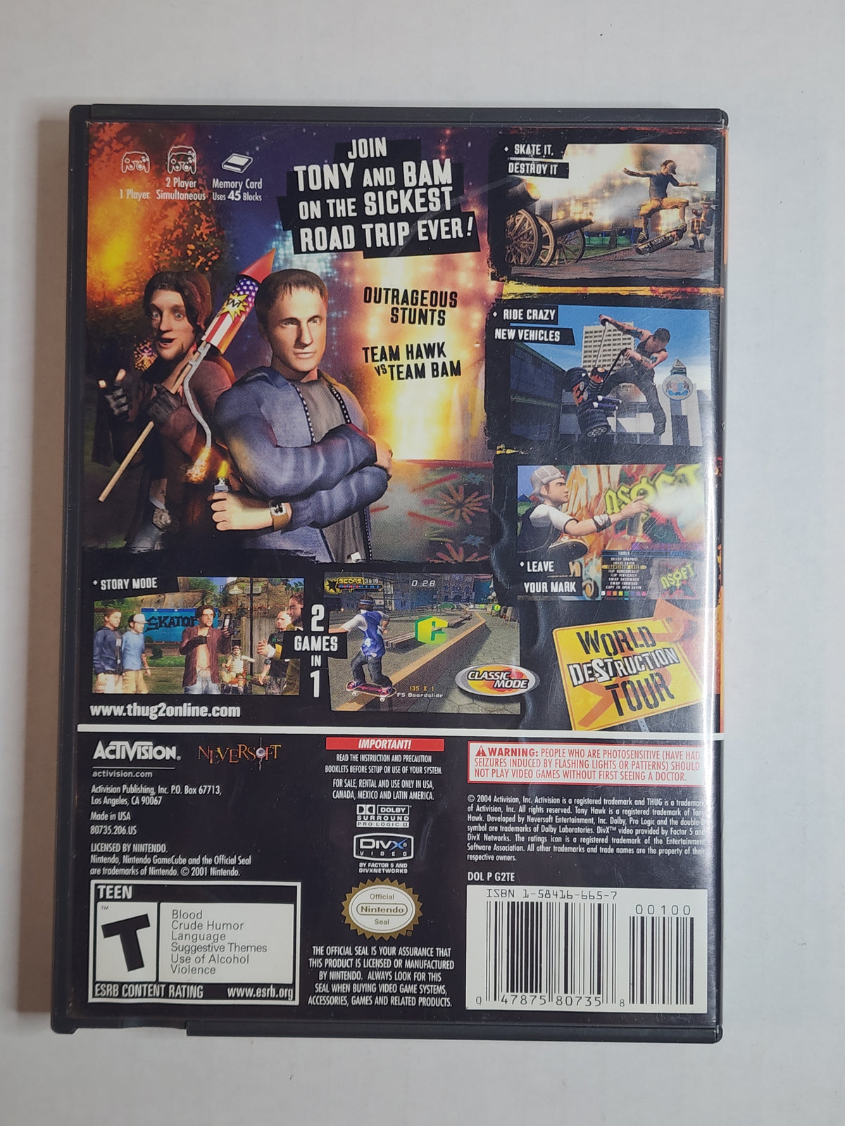 Tony Hawke's Underground 2 (Gamecube) (Complete In Box)