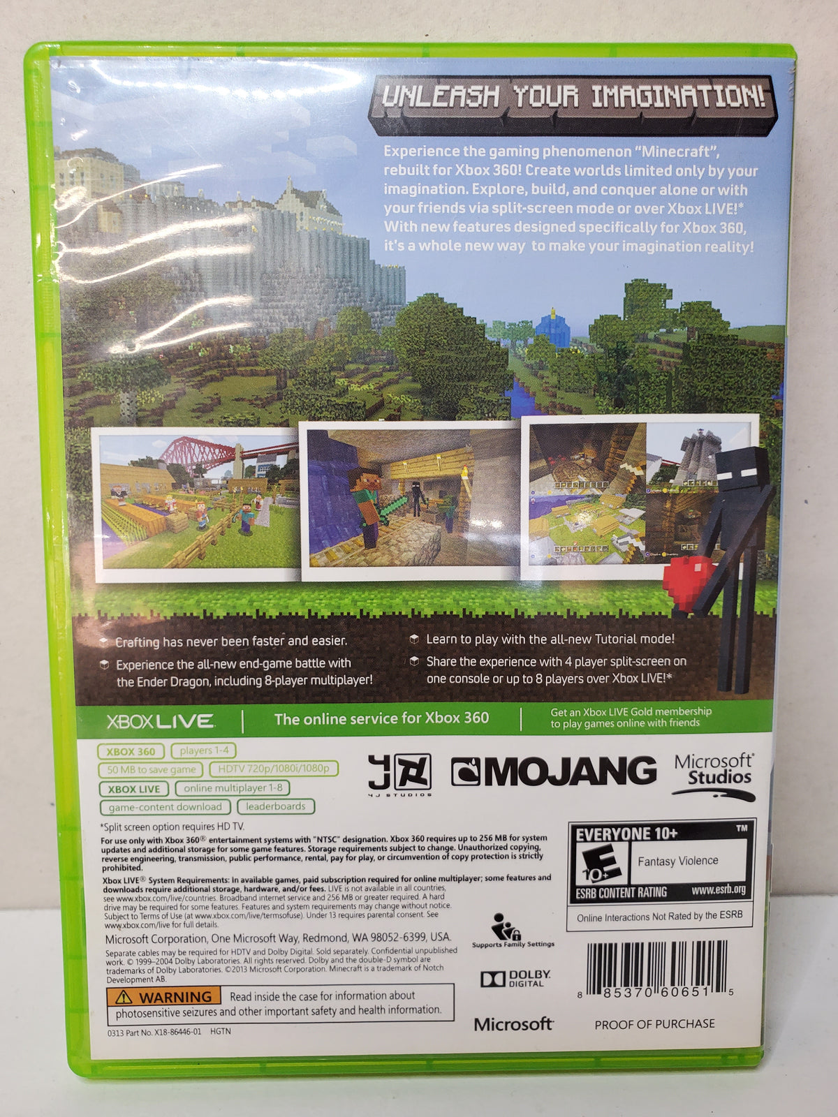 Minecraft (Xbox 360) (NO MANUAL)