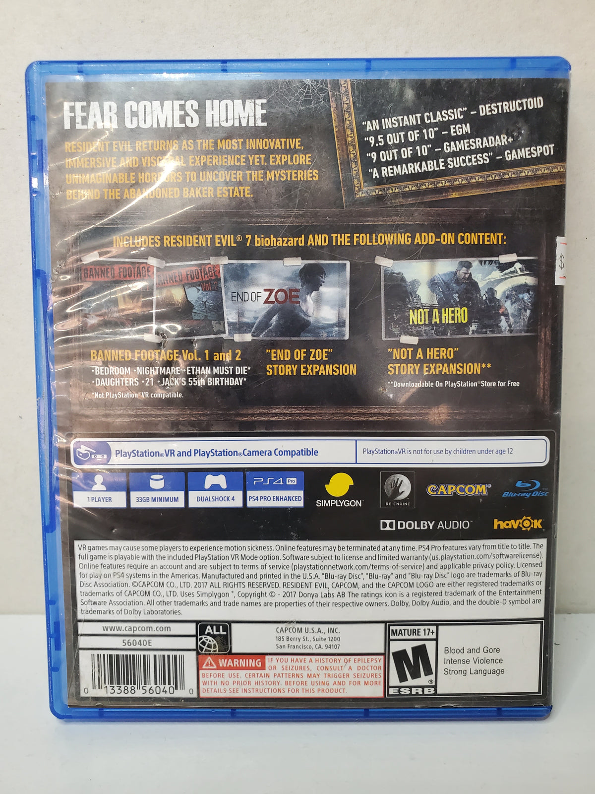 Resident Evil VII Biohazard [Gold Edition] (PS4)