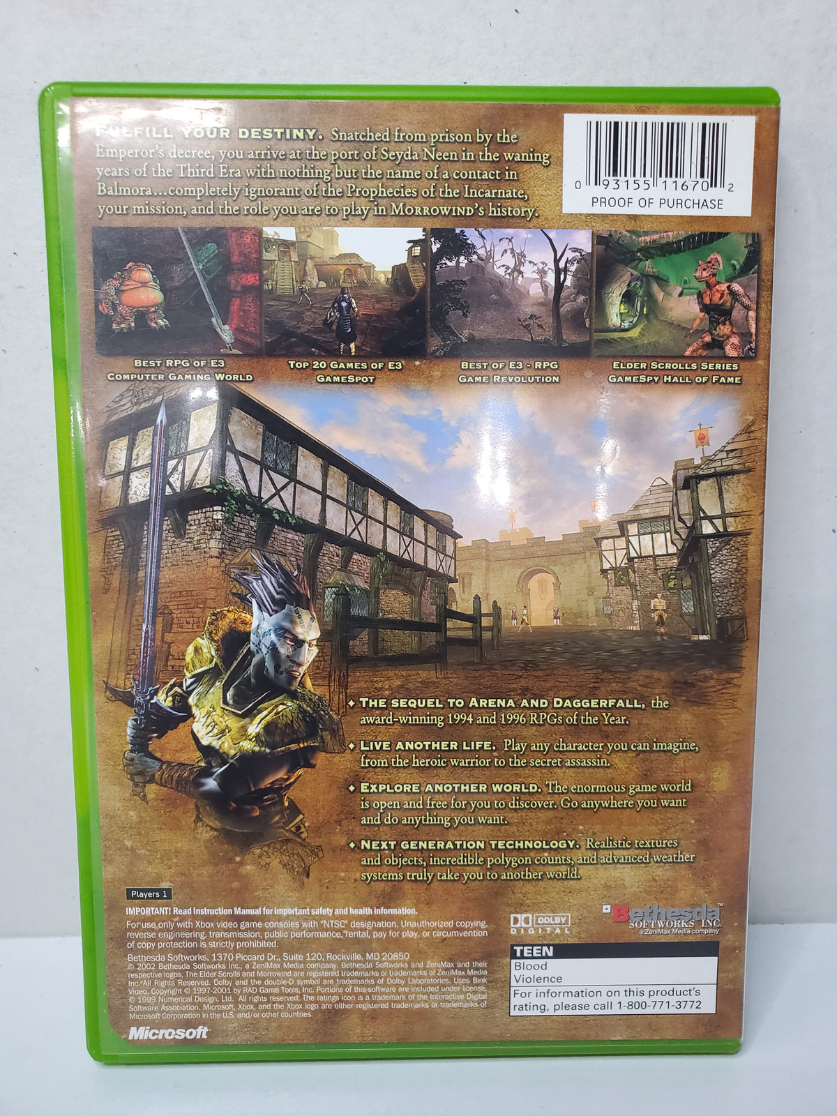 Elder Scrolls III Morrowind (Xbox)