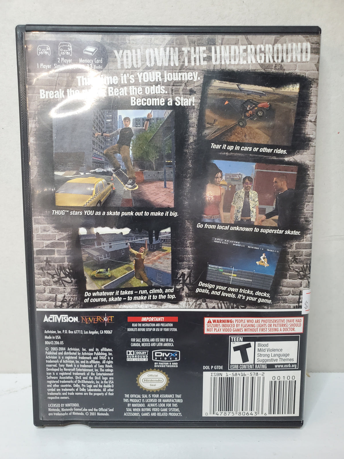 Tony Hawk's Underground (Gamecube)