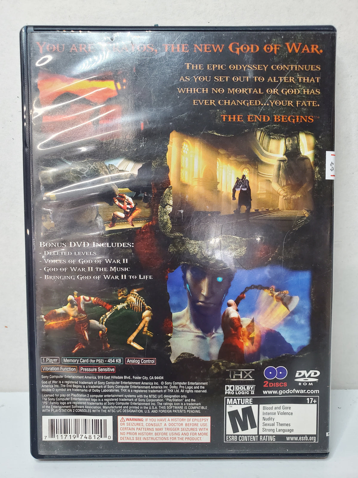 God Of War 2 (PS2) (No Manual)