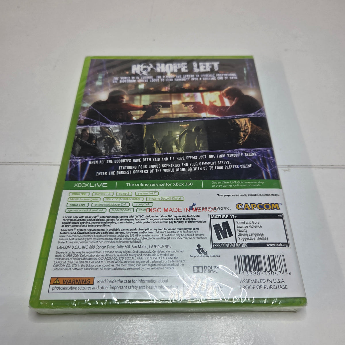 Resident Evil 6 [Brand New Unopened] (Xbox 360)
