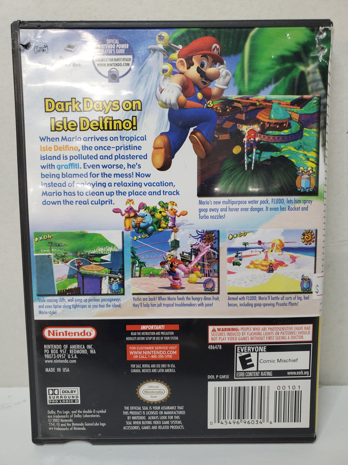 Super Mario Sunshine (Gamecube) [Heavy Case Damage]