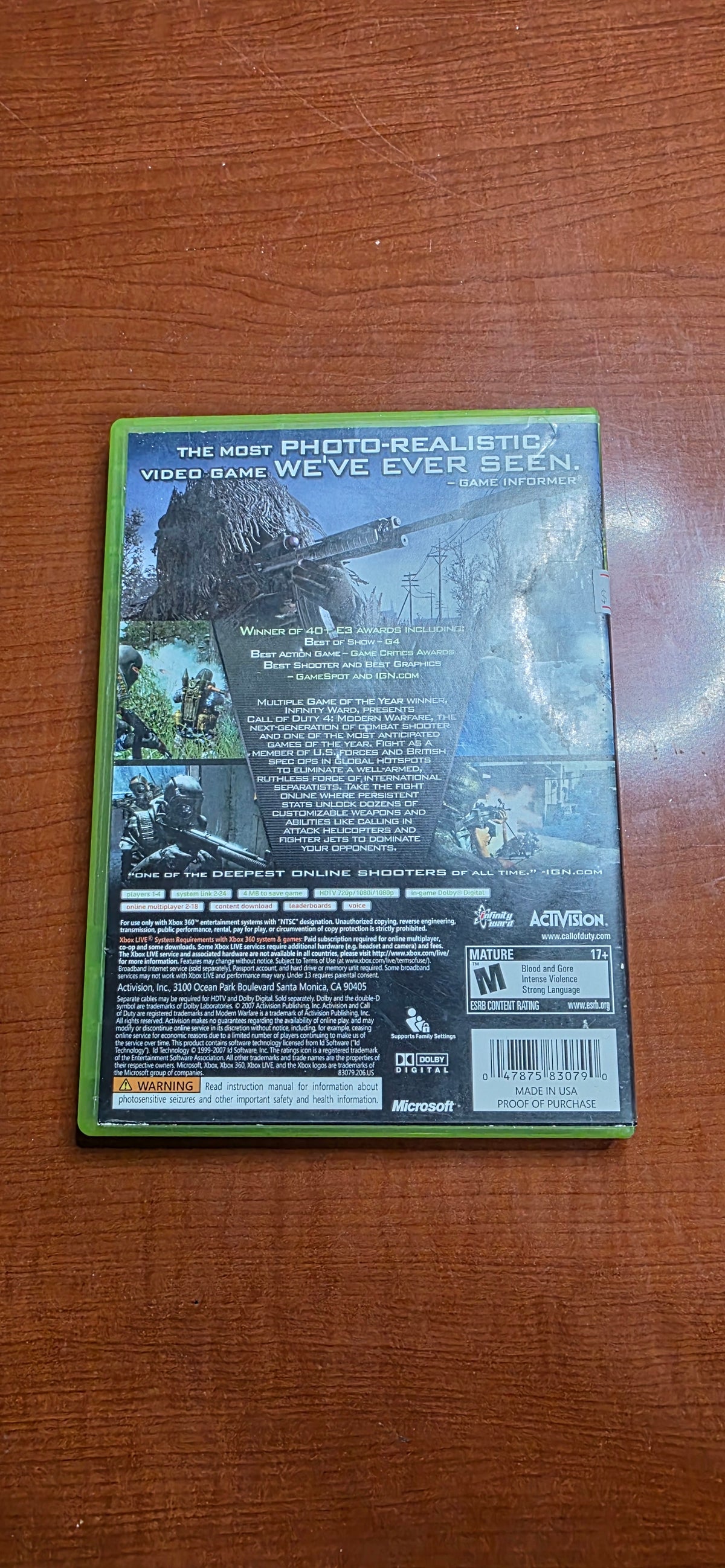 Call of Duty 4 Modern Warfare (Xbox 360) [in box complete]