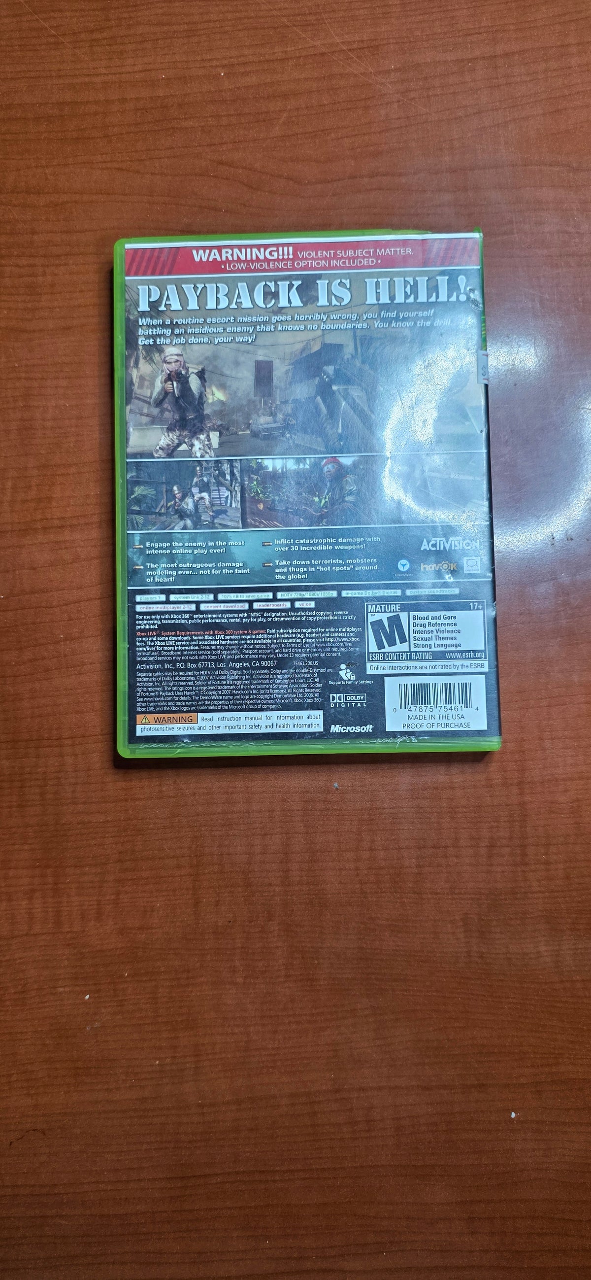 Solider of Fortune Payback (Xbox 360)