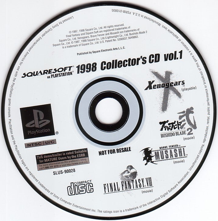 Squaresoft 1998 Collector's CD Vol.1 [In-Box, No Label] (Xbox 360)