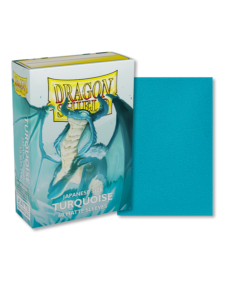 Dragon Shield - Turquoise Matte Sleeves - Japanese Size (60ct)