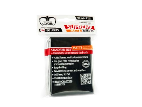 Ultimate Guard - SUPREME SLEEVES MATTE - Standard size - Black