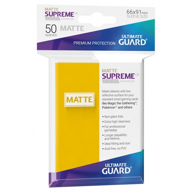 Ultimate Guard - Supreme UX Sleeves Standard Size - Matte - Yellow (50)